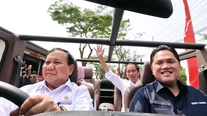 Menhan Prabowo sopiri Presiden Jokowi